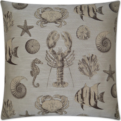 Seafaring Pillow by DV Kap Home in sand. Made from 74% polyester, 26% rayon in a coastal style.
