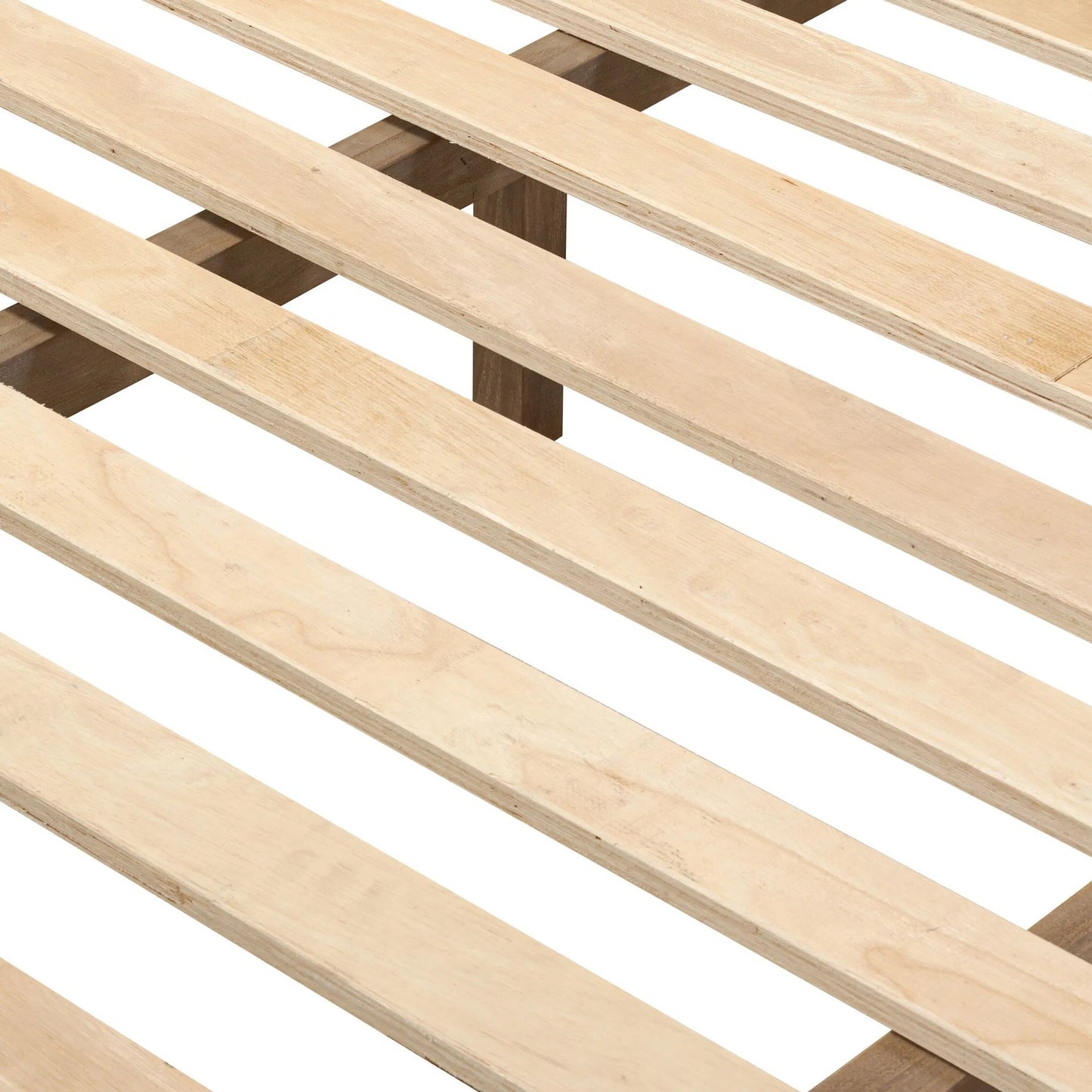 009 SI-2519265 | Closeup | Pierce Bed by Four Hands in holland sand, drifted oak. Made from 80% recycled polyester, 20% polyester, solid oak in a transitional style.