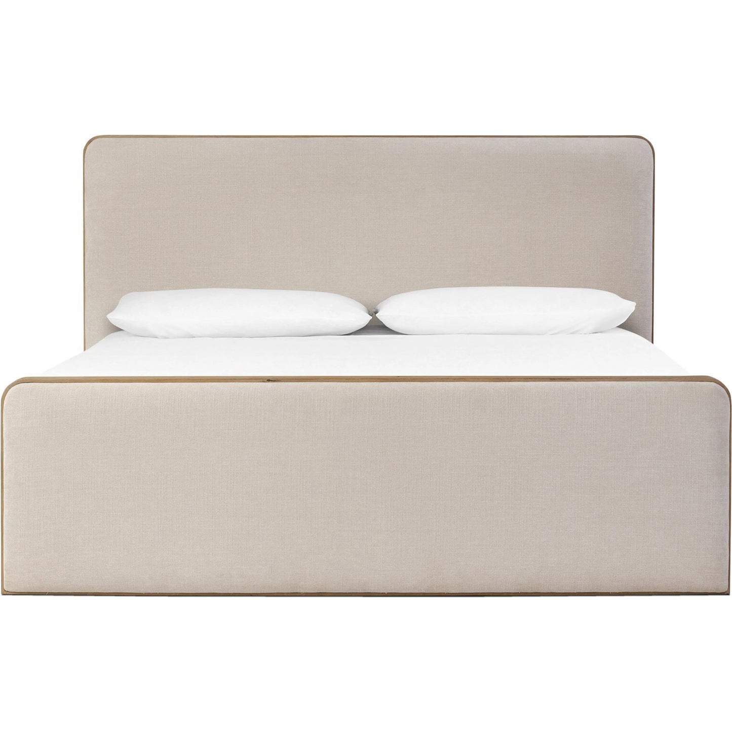 000 SI-2519265 | Additional Silo | Pierce Bed by Four Hands in holland sand, drifted oak. Made from 80% recycled polyester, 20% polyester, solid oak in a transitional style.