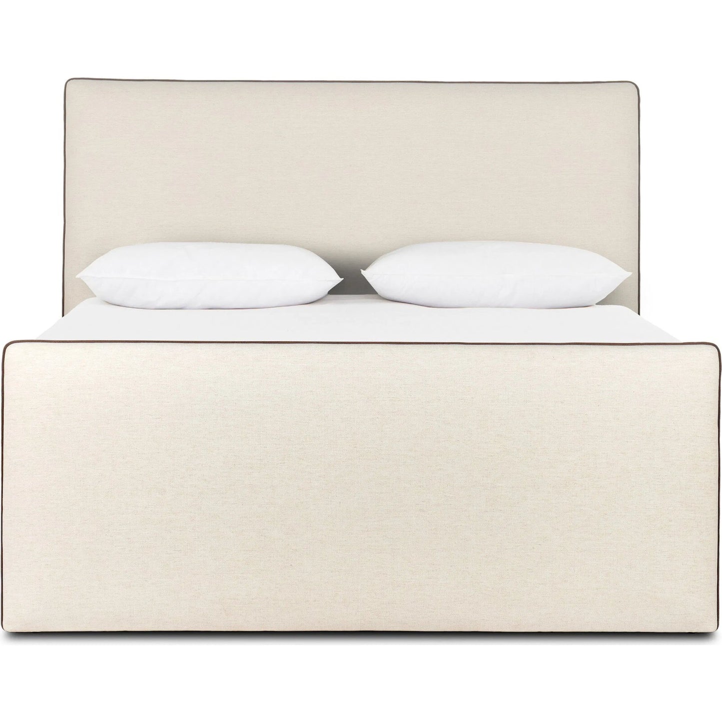 000 SI-2446530,SI-2446531 | Additional Silo | Cambria Bed by Four Hands in crypton nomad snow, crypton nomad mushroom. Made from 92% polyester, 8% flax/linen in a transitional style.