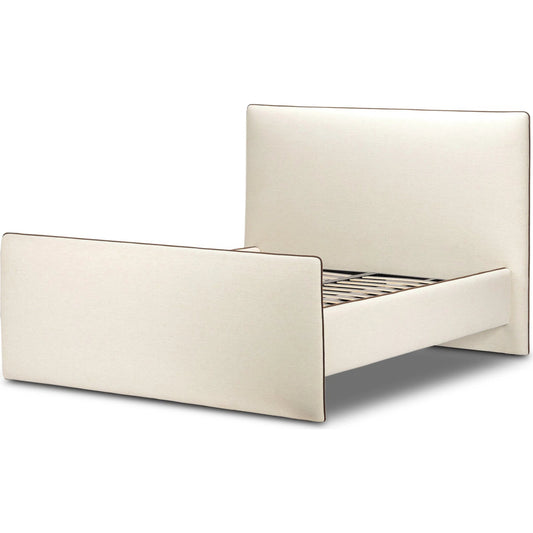 Cambria Bed by Four Hands in crypton nomad snow, crypton nomad mushroom. Made from 92% polyester, 8% flax/linen in a transitional style.