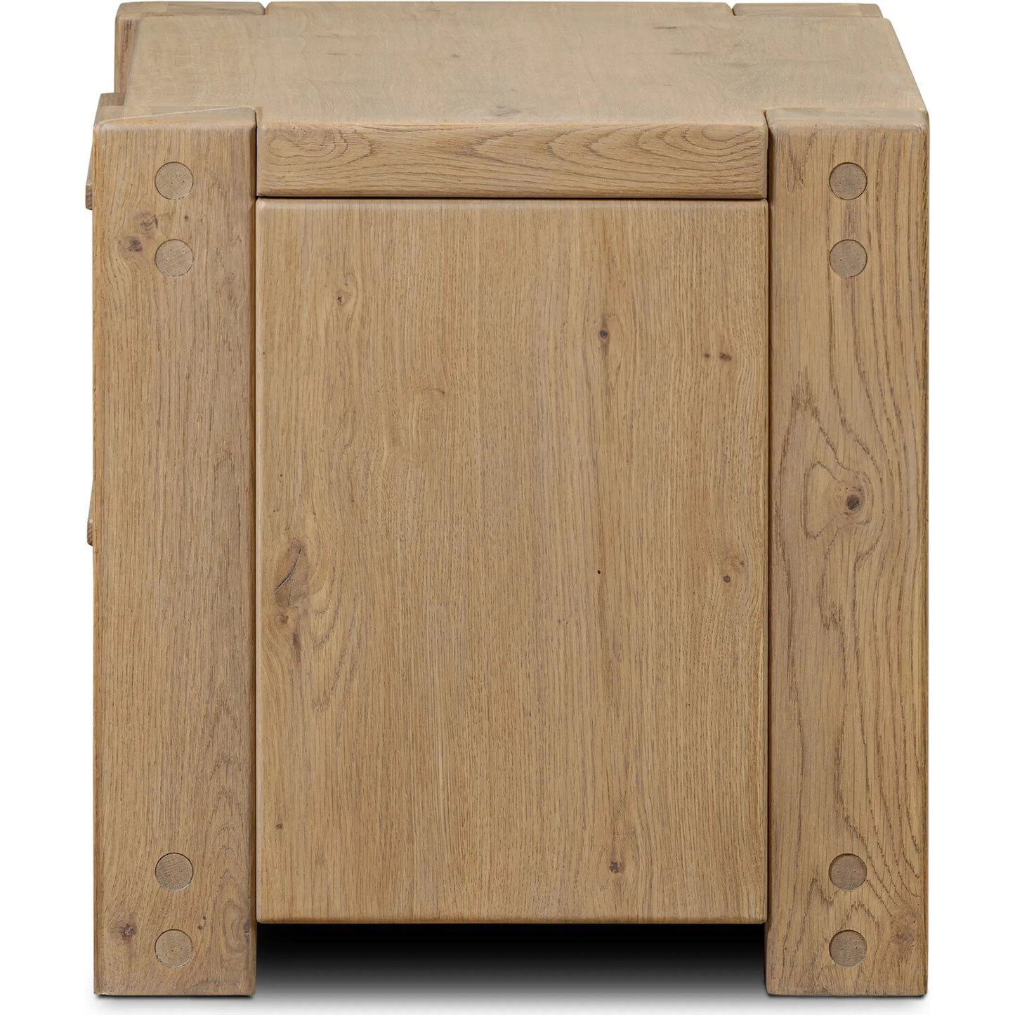 003 SI-2446547 | Additional Silo | Emmer Nightstand by Four Hands in aged smoked oak, aged smoked oak veneer. Made from solid oak, thick oak veneer in a transitional style.