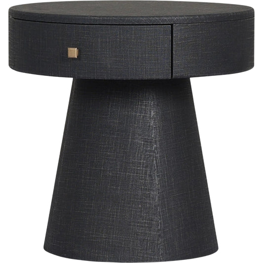Chiro Nightstand by Four Hands. Made from painted linen, steel in a transitional style.