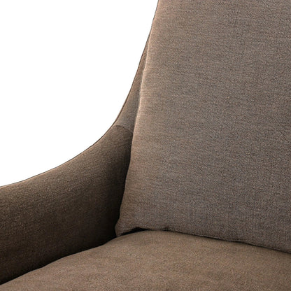 Monette Glider Swivel Chair by Four Hands in broadway coffee. Made from 100% flax/linen in a transitional style.