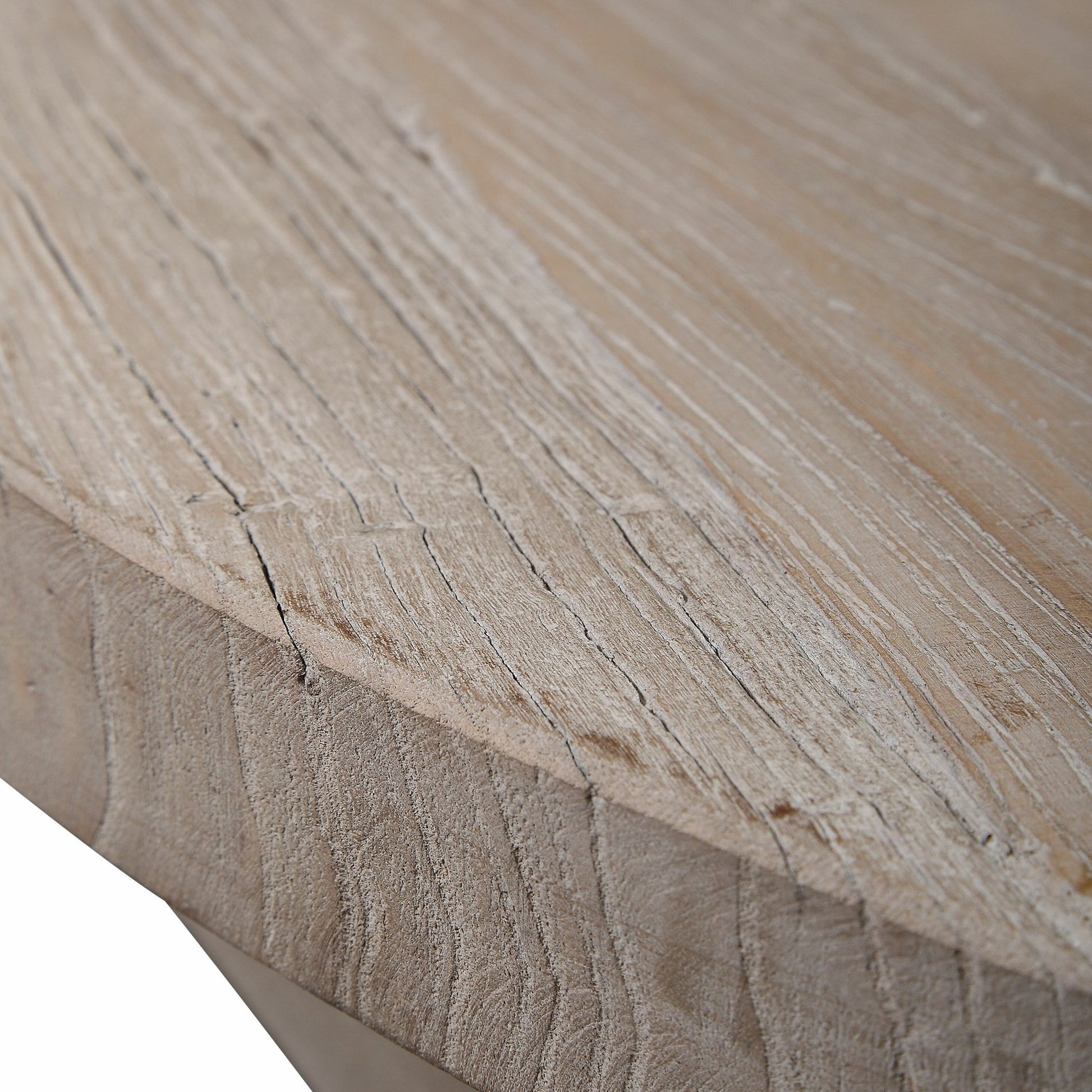 Kendry Reclaimed Wood Coffee Table by Uttermost. Made from old elm in a modern style.