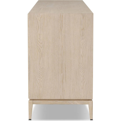 Rosenell 6 Drawer Dresser by Four Hands in natural paper cord, natural oak veneer, natural oak solid. Made from rush, oak veneer, solid oak in a transitional style.