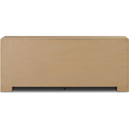 Eden 6 Drawer Dresser by Four Hands in aged smoked oak veneer. Made from thick oak veneer in a transitional style.
