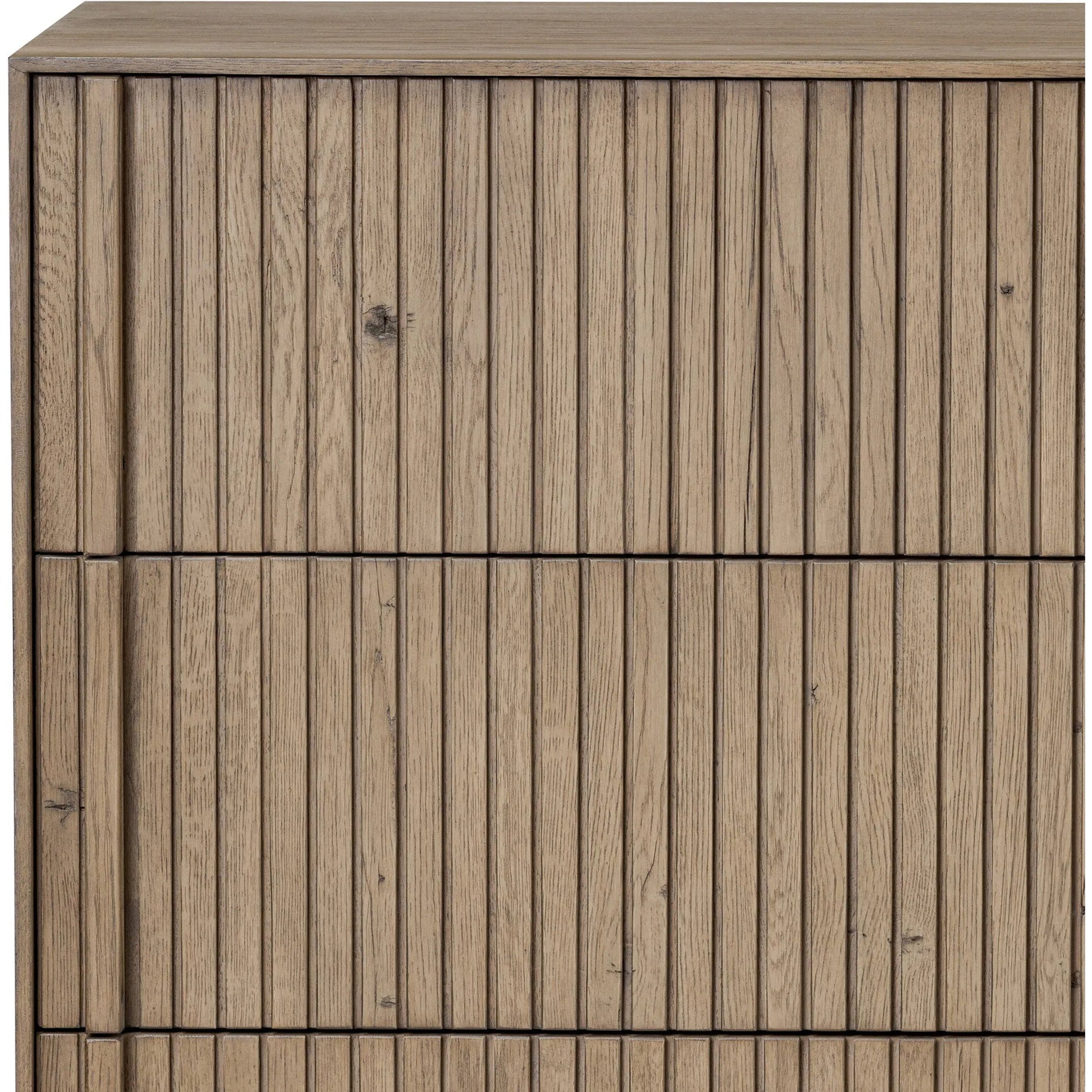 Leo 8 Drawer Dresser by Four Hands. Made from solid oak, thick oak veneer in a unique style.