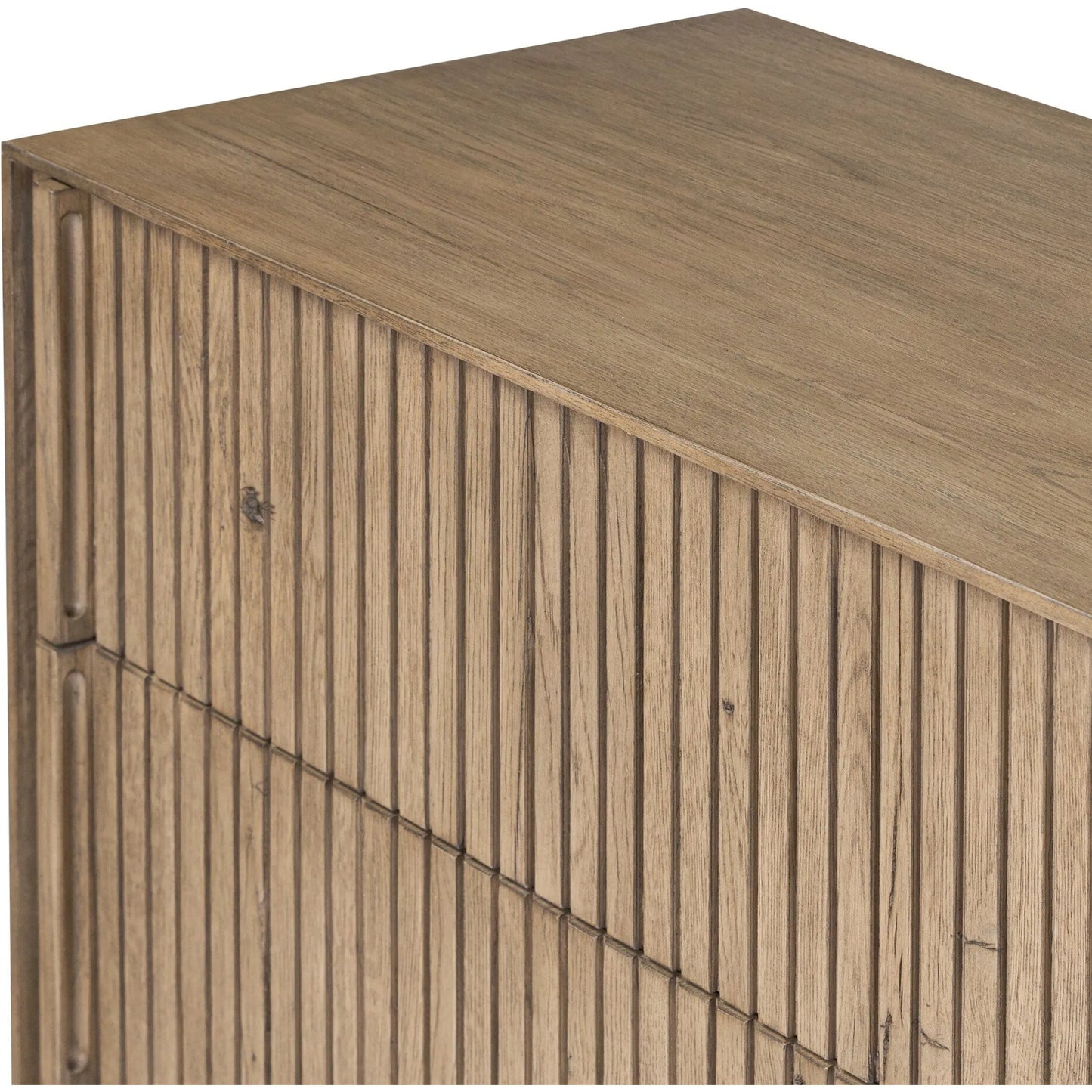006 SI-2535199 | Closeup | Leo 8 Drawer Dresser by Four Hands. Made from solid oak, thick oak veneer in a unique style.
