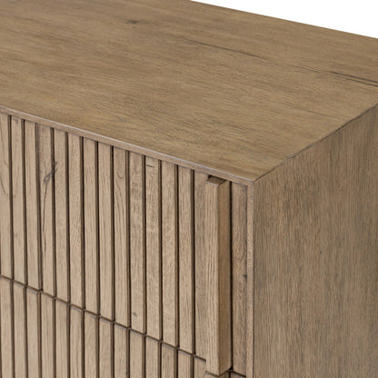 Leo 8 Drawer Dresser by Four Hands. Made from solid oak, thick oak veneer in a unique style.