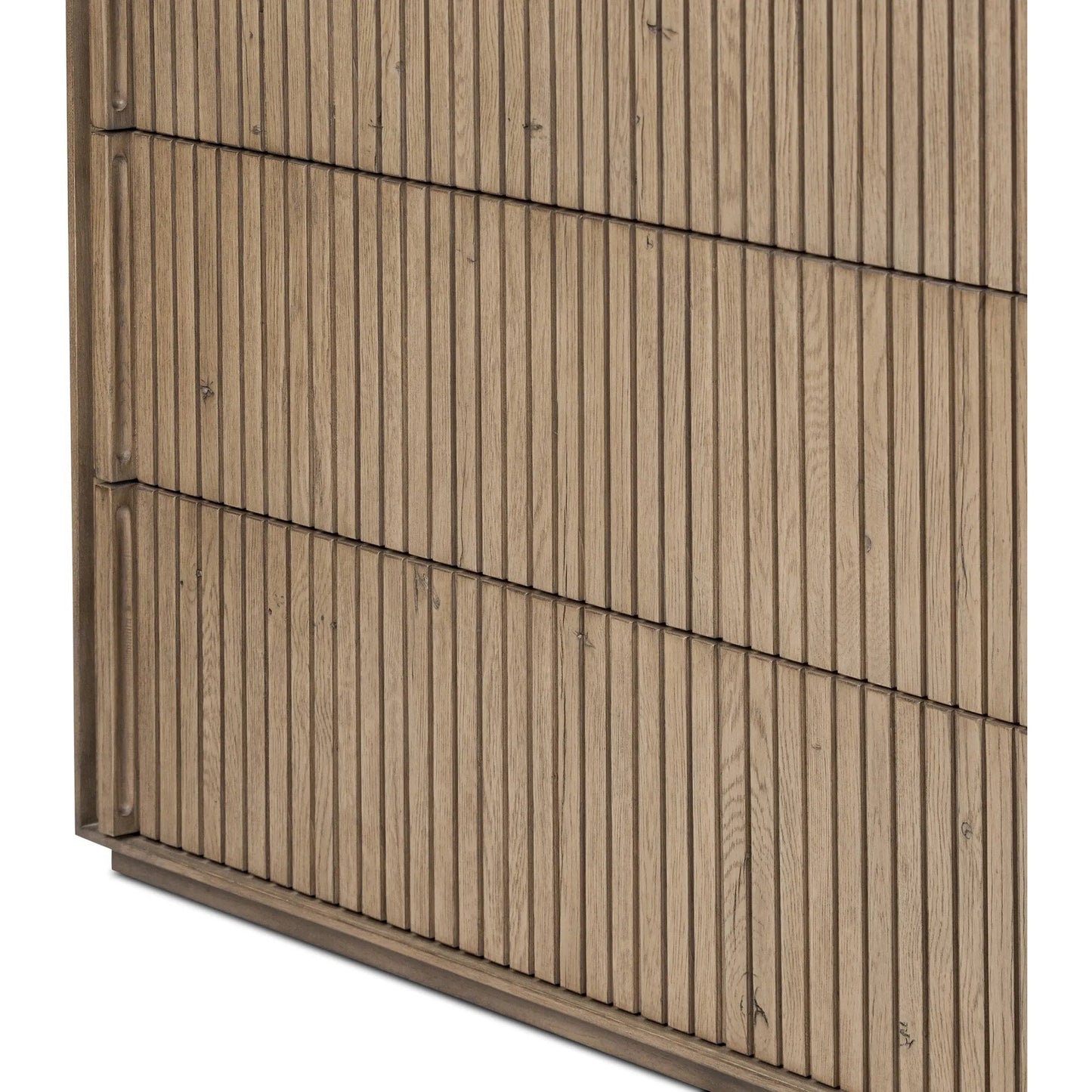 011 SI-2535199 | Closeup | Leo 8 Drawer Dresser by Four Hands. Made from solid oak, thick oak veneer in a unique style.