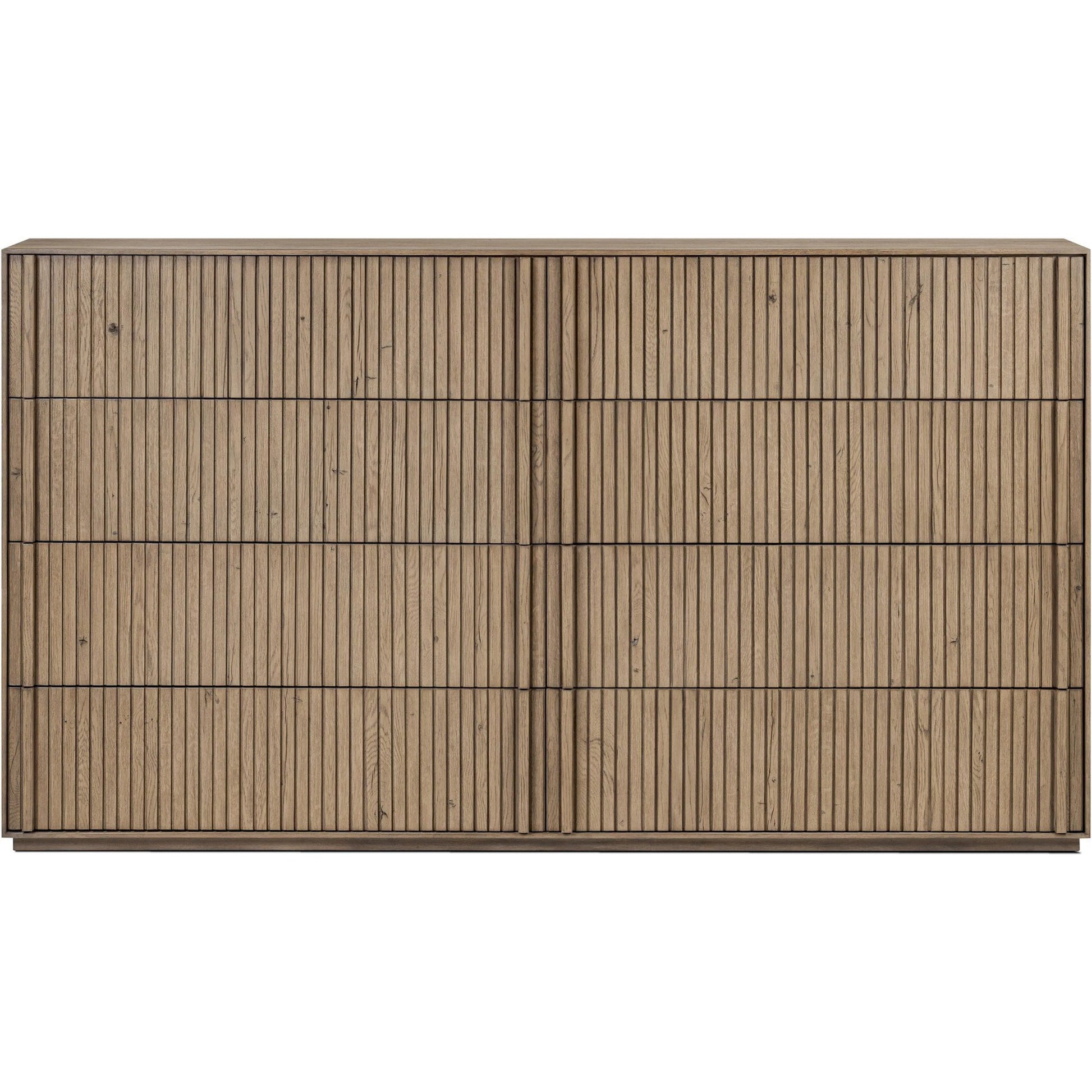 Leo 8 Drawer Dresser by Four Hands. Made from solid oak, thick oak veneer in a unique style.
