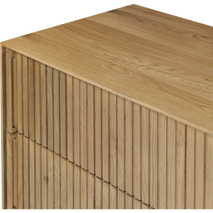 Leo 8 Drawer Dresser by Four Hands. Made from solid oak, thick oak veneer in a unique style.