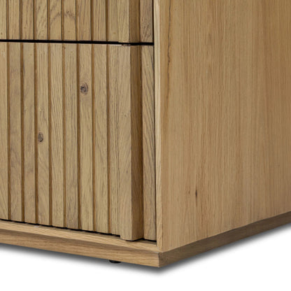 Leo 8 Drawer Dresser by Four Hands. Made from solid oak, thick oak veneer in a unique style.
