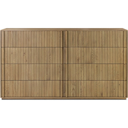 Leo 8 Drawer Dresser by Four Hands. Made from solid oak, thick oak veneer in a unique style.