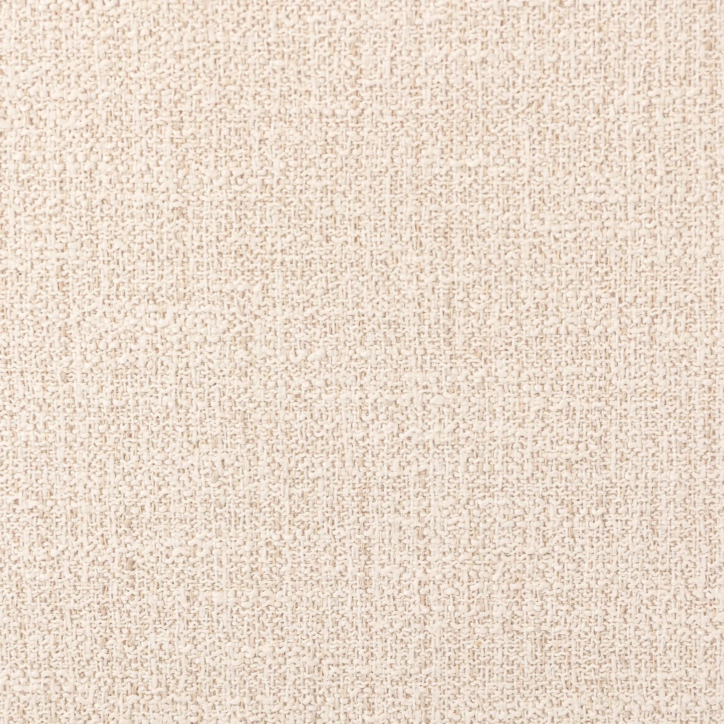 004 SI-2446635 | Closeup | Poe Accent Stool by Four Hands in hampton cream, distressed light oak veneer, black iron. Made from 97% polyester, 2% viscose (rayon), 1% flax/linen, oak veneer, iron in a transitional style.