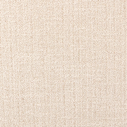 Poe Accent Stool by Four Hands in hampton cream, distressed light oak veneer, black iron. Made from 97% polyester, 2% viscose (rayon), 1% flax/linen, oak veneer, iron in a transitional style.