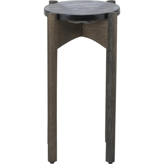 Relo End Table by Four Hands. Made from cast glass, solid oak in a modern style.