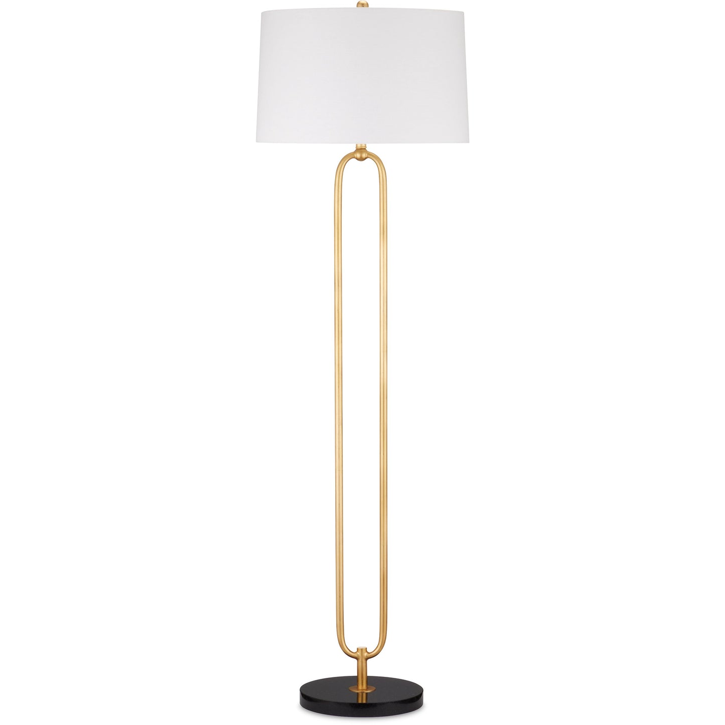 001 SI-2133946 | Primary Silo | Glossary Floor Lamp by Currey and Company in contemporary gold leaf, natural. Made from metal, marble in a modern style.