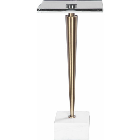 Campeiro Drink Table by Uttermost in brass. Made from stainless steel, steel, crystal, marble in a modern style.