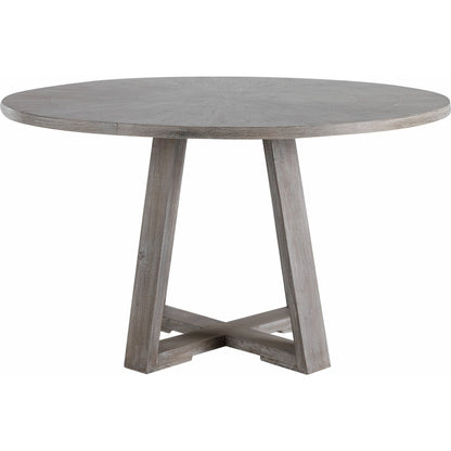 Gidran Dining Table by Uttermost in gray. Made from elm, oak, oak veneer, plywood, iron in a coastal style.