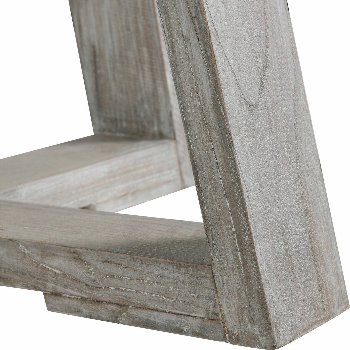 006 SR-766731 | Closeup | Gidran Dining Table by Uttermost in gray. Made from elm, oak, oak veneer, plywood, iron in a coastal style.