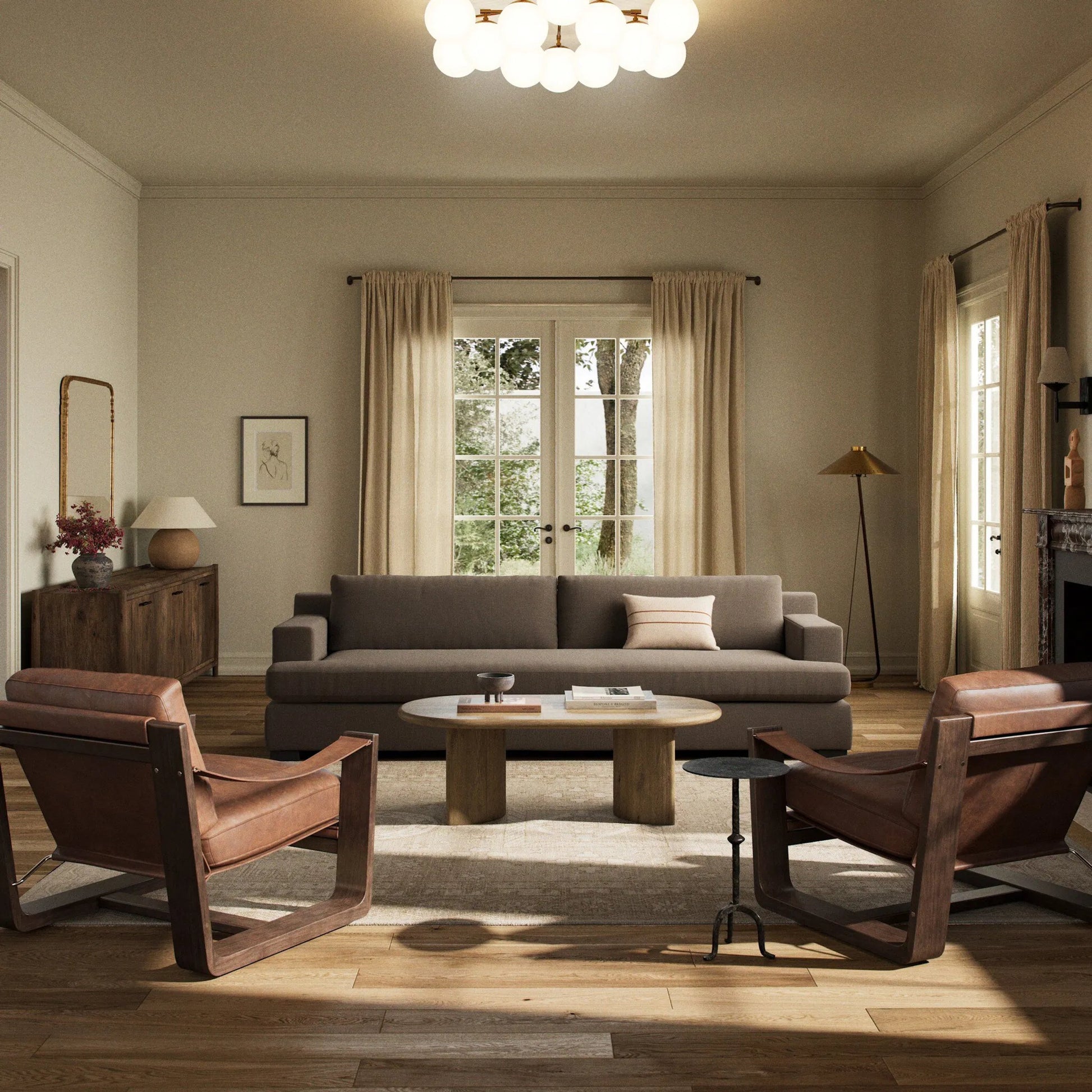 Crispin Sofa by Four Hands. Made from unique in a transitional style.
