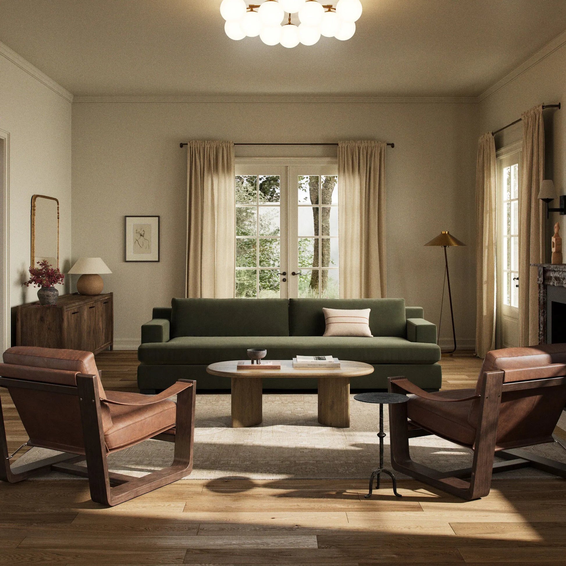Crispin Sofa by Four Hands. Made from unique in a transitional style.
