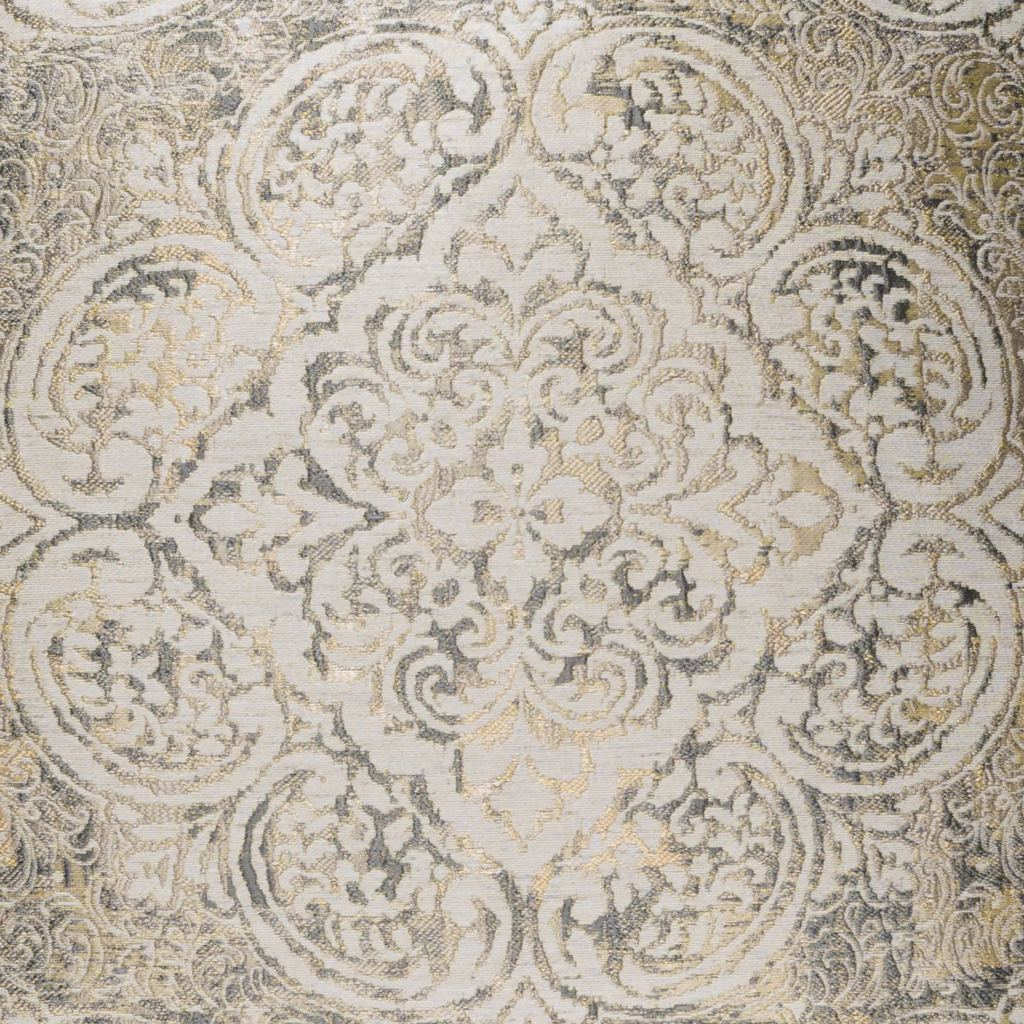 002 SI-2382570 | Closeup | Vogue Pillow by DV Kap Home in pewter. Made from 93% polyester, 7% linen in a traditional style.