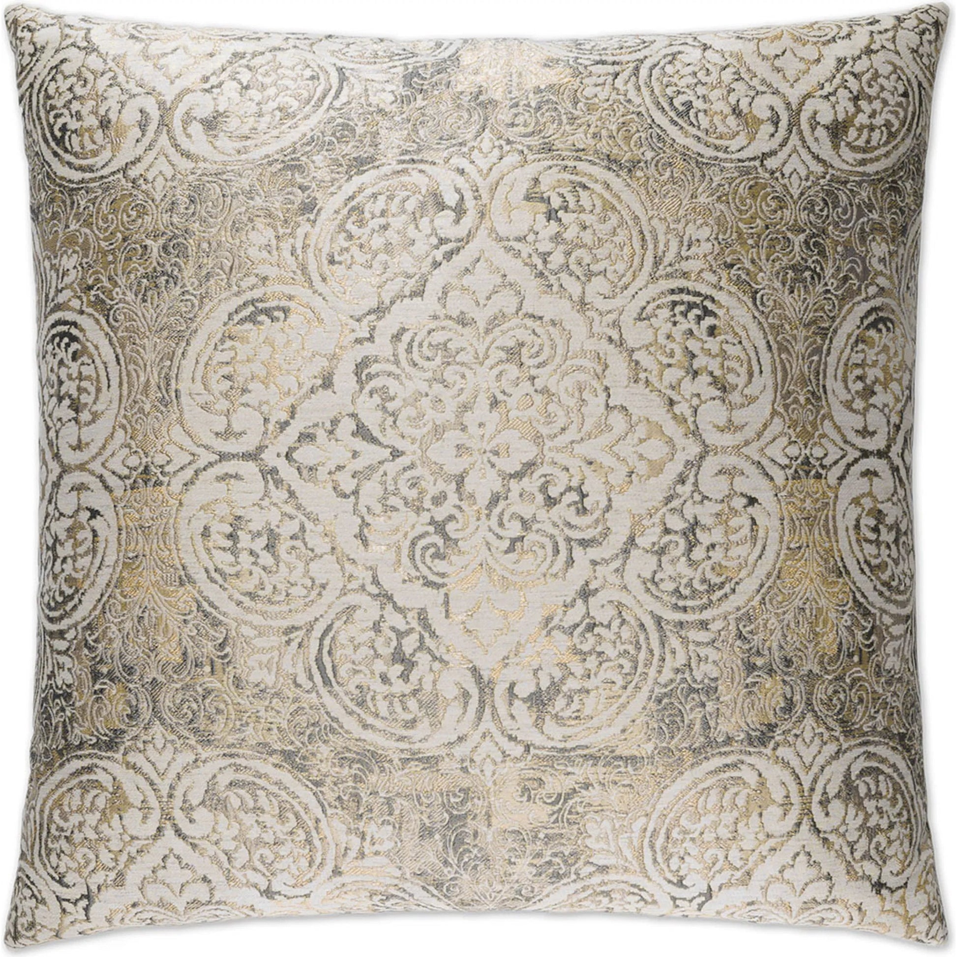 Vogue Pillow by DV Kap Home in pewter. Made from 93% polyester, 7% linen in a traditional style.