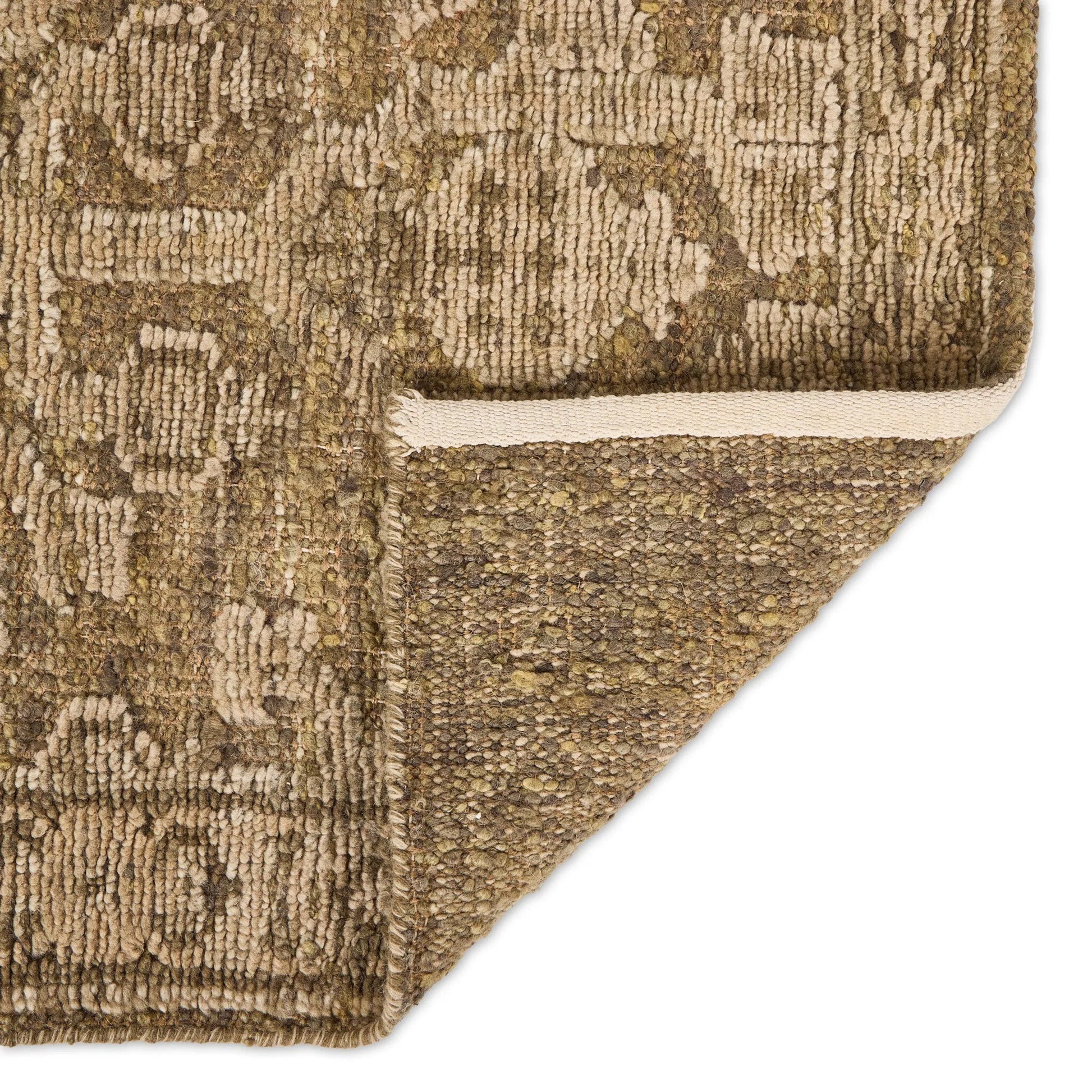 Pacifica Hand-Knotted Rug by Four Hands in pacifica sage. Made from 68% wool, 23% jute, 5% cotton, 4% polyester in a unique style.