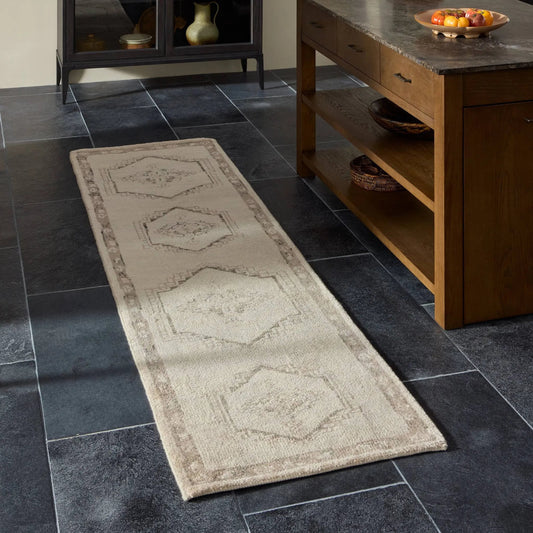 Astana Hand-Knotted Rug by Four Hands. Made from 100% wool in a unique style.