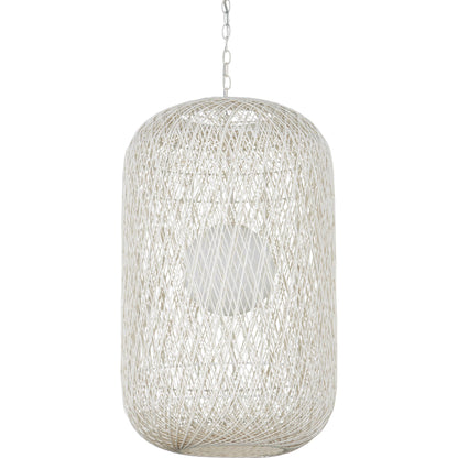 Cocoon Pendant by Currey and Company in cream, vanilla. Made from unique in a modern style.