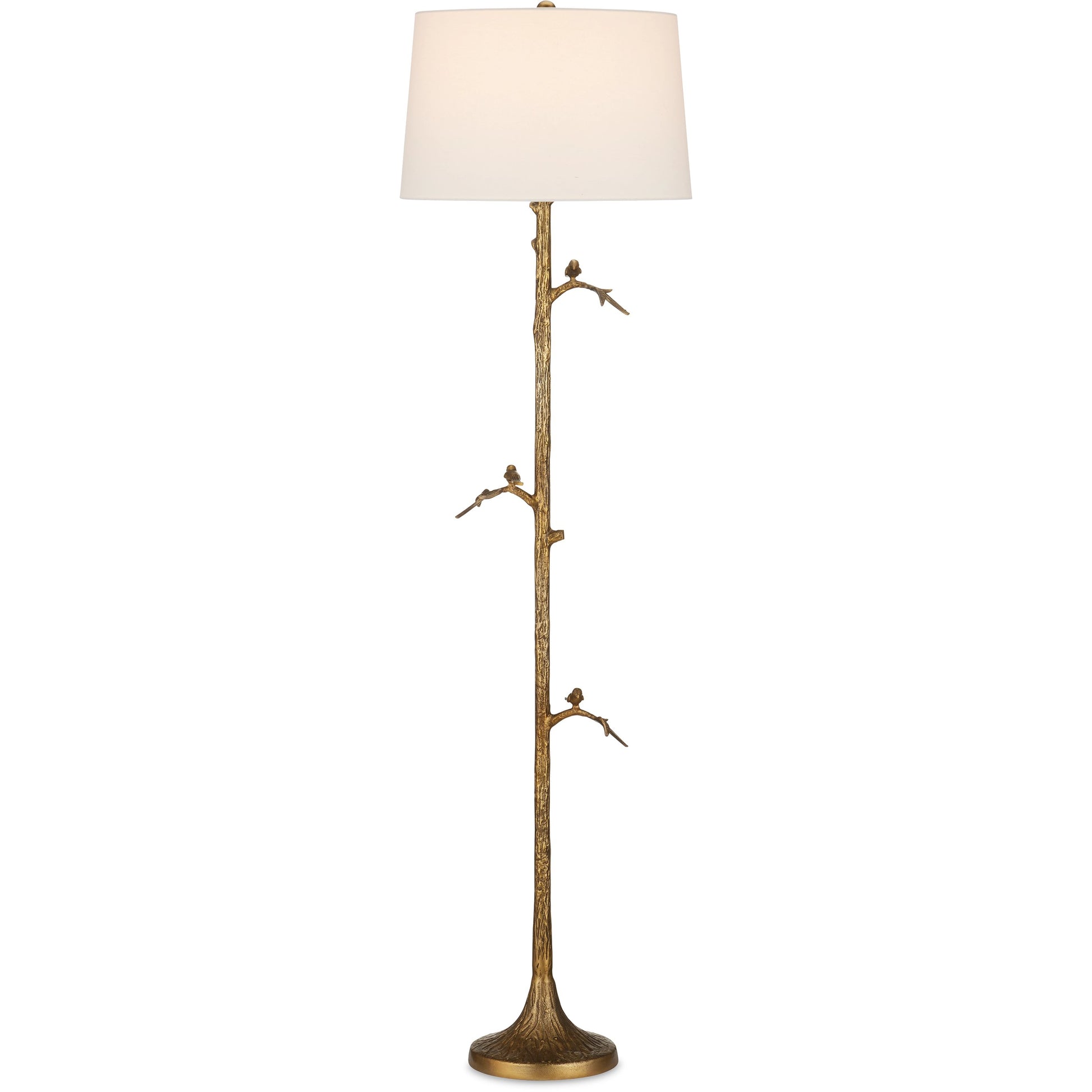 Piaf Floor Lamp by Currey and Company. Made from cast aluminum in a modern style.
