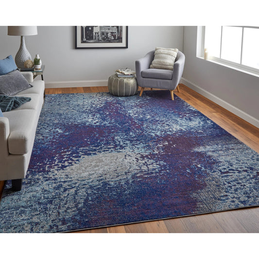Edgemont Rug - 39IQF by Feizy in blue, purple, ivory. Made from polypropylene, polyester in a unique style.