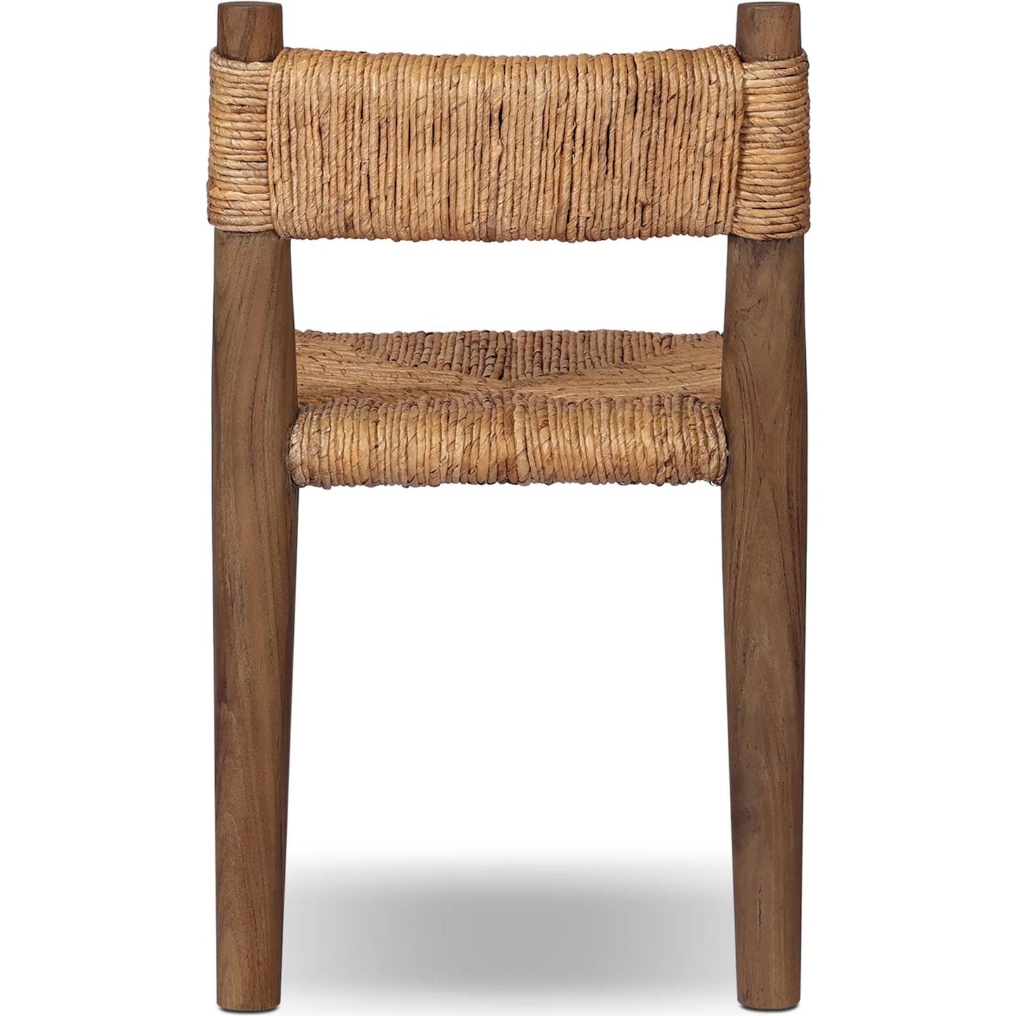 004 SI-2473213 | Additional Silo | Bovard Dining Chair by Four Hands in stained toasted brown, slight dark bleaching. Made from solid teak, banana leaf in a rustic style.
