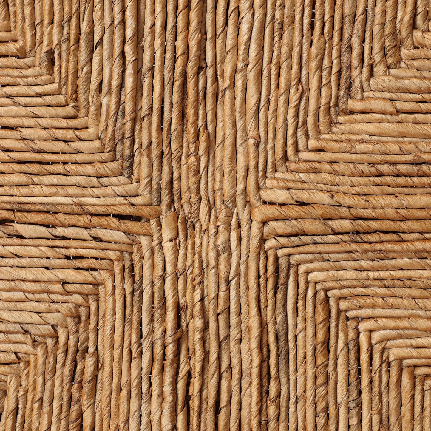 005 SI-2473213 | Closeup | Bovard Dining Chair by Four Hands in stained toasted brown, slight dark bleaching. Made from solid teak, banana leaf in a rustic style.