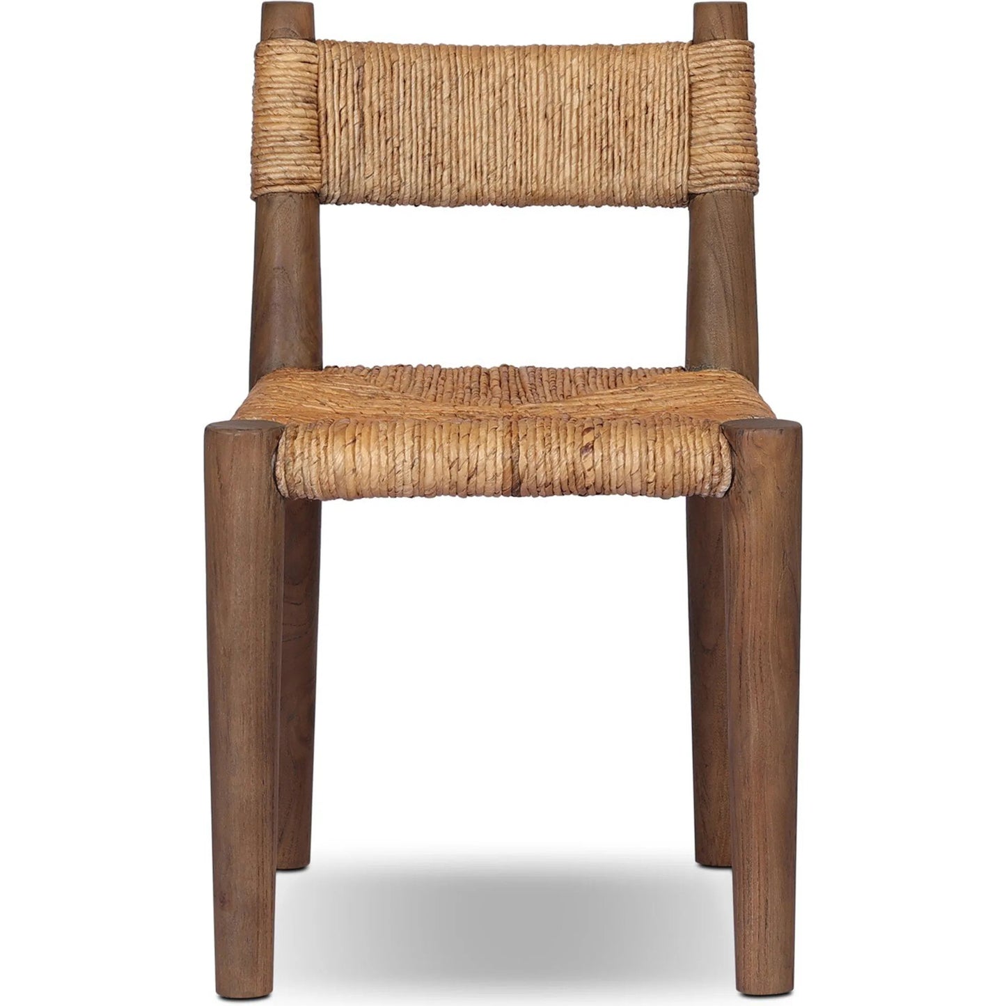 002 SI-2473213 | Additional Silo | Bovard Dining Chair by Four Hands in stained toasted brown, slight dark bleaching. Made from solid teak, banana leaf in a rustic style.