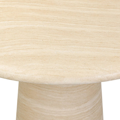 Janice Bistro Table-36" by Four Hands in sand striae. Made from solid concrete in a transitional style.