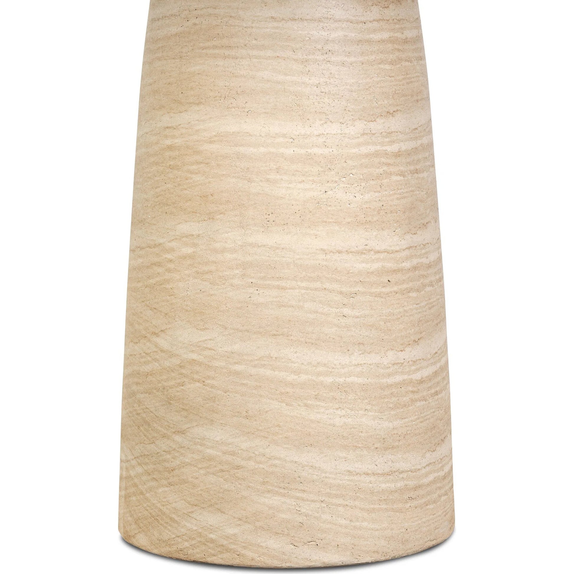 Janice Bistro Table-36" by Four Hands in sand striae. Made from solid concrete in a transitional style.