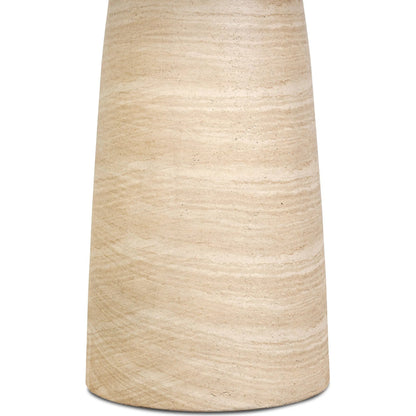 Janice Bistro Table-36" by Four Hands in sand striae. Made from solid concrete in a transitional style.