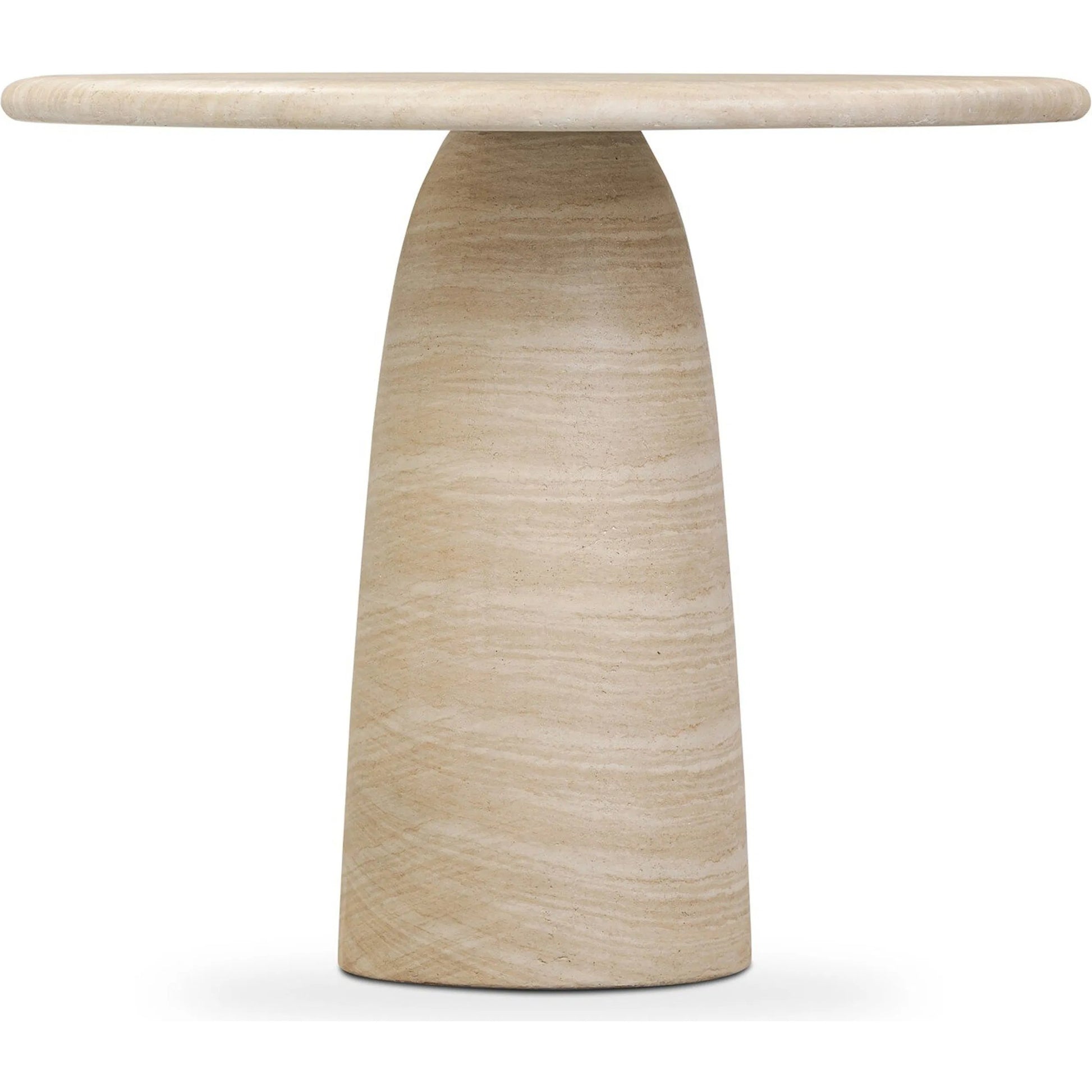 Janice Bistro Table-36" by Four Hands in sand striae. Made from solid concrete in a transitional style.