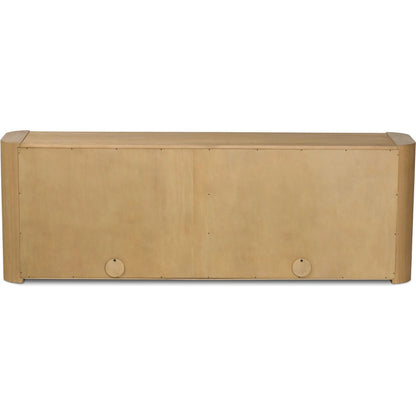 Radius Sideboard by Four Hands in light blonde sungkai veneer. Made from thick sungkai veneer in a transitional style.