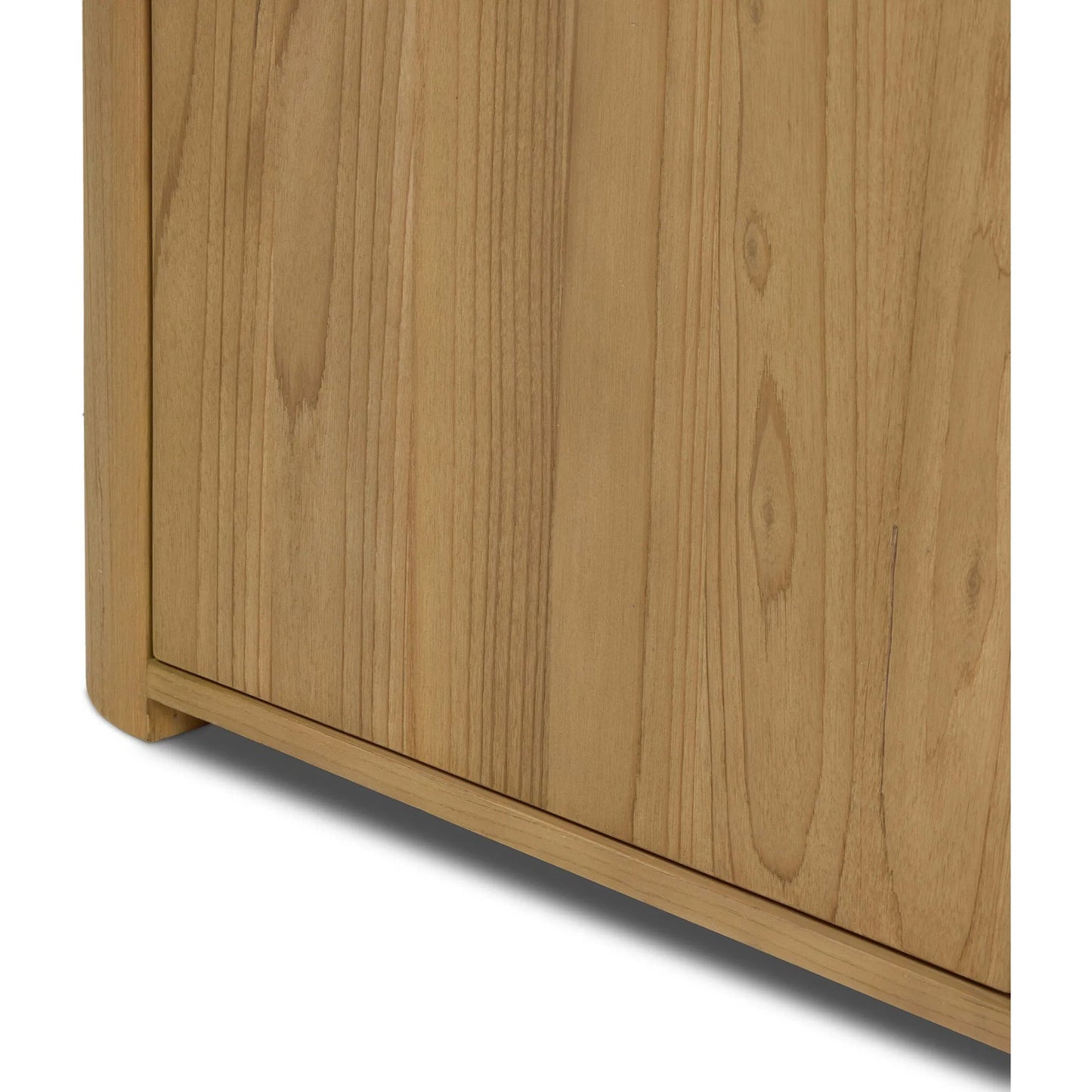 009 SI-2446640 | Closeup | Radius Sideboard by Four Hands in light blonde sungkai veneer. Made from thick sungkai veneer in a transitional style.