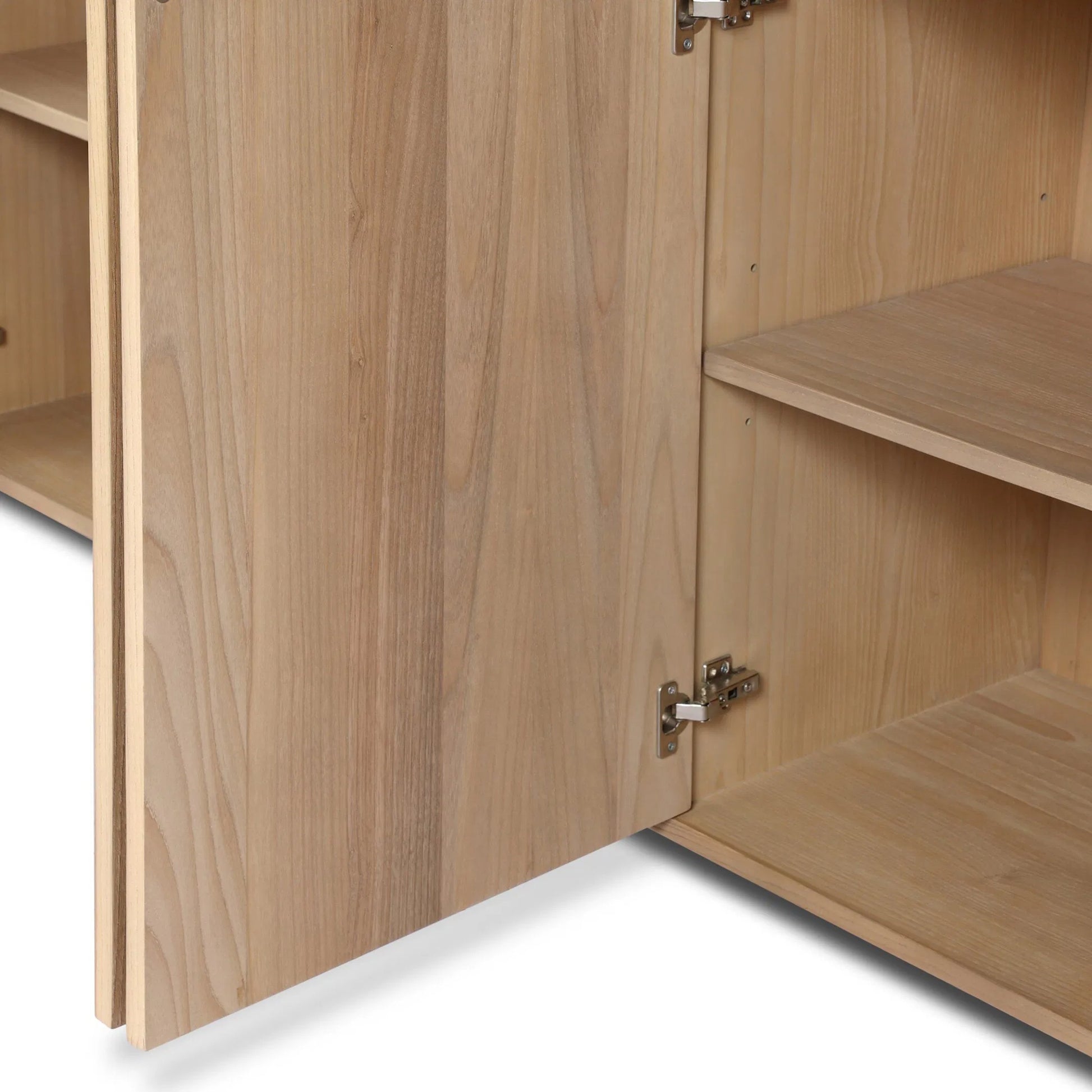Radius Sideboard by Four Hands in light blonde sungkai veneer. Made from thick sungkai veneer in a transitional style.
