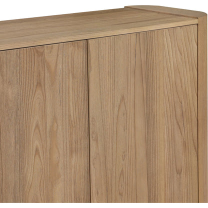 Radius Sideboard by Four Hands in light blonde sungkai veneer. Made from thick sungkai veneer in a transitional style.