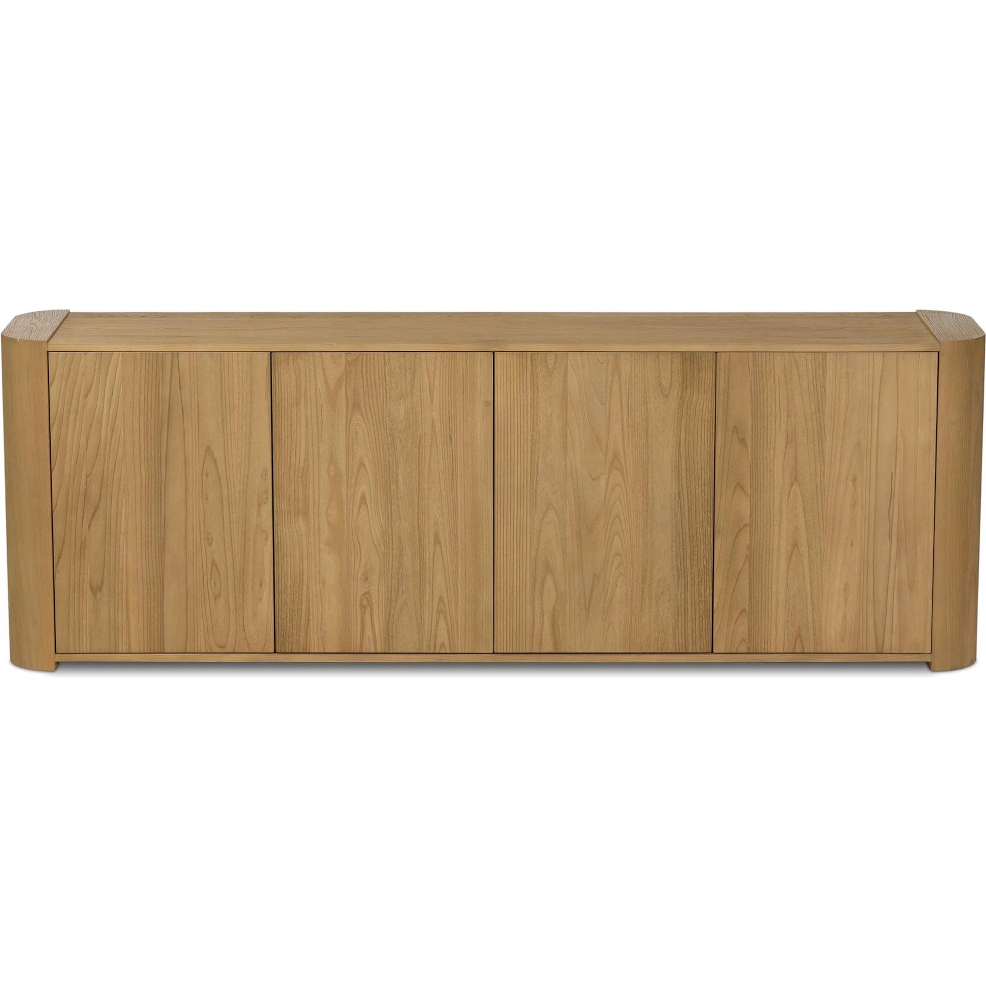 Radius Sideboard by Four Hands in light blonde sungkai veneer. Made from thick sungkai veneer in a transitional style.