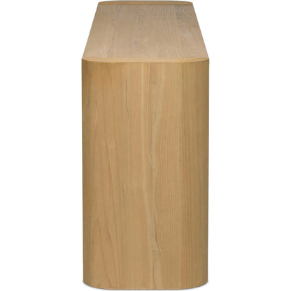 Radius Sideboard by Four Hands in light blonde sungkai veneer. Made from thick sungkai veneer in a transitional style.