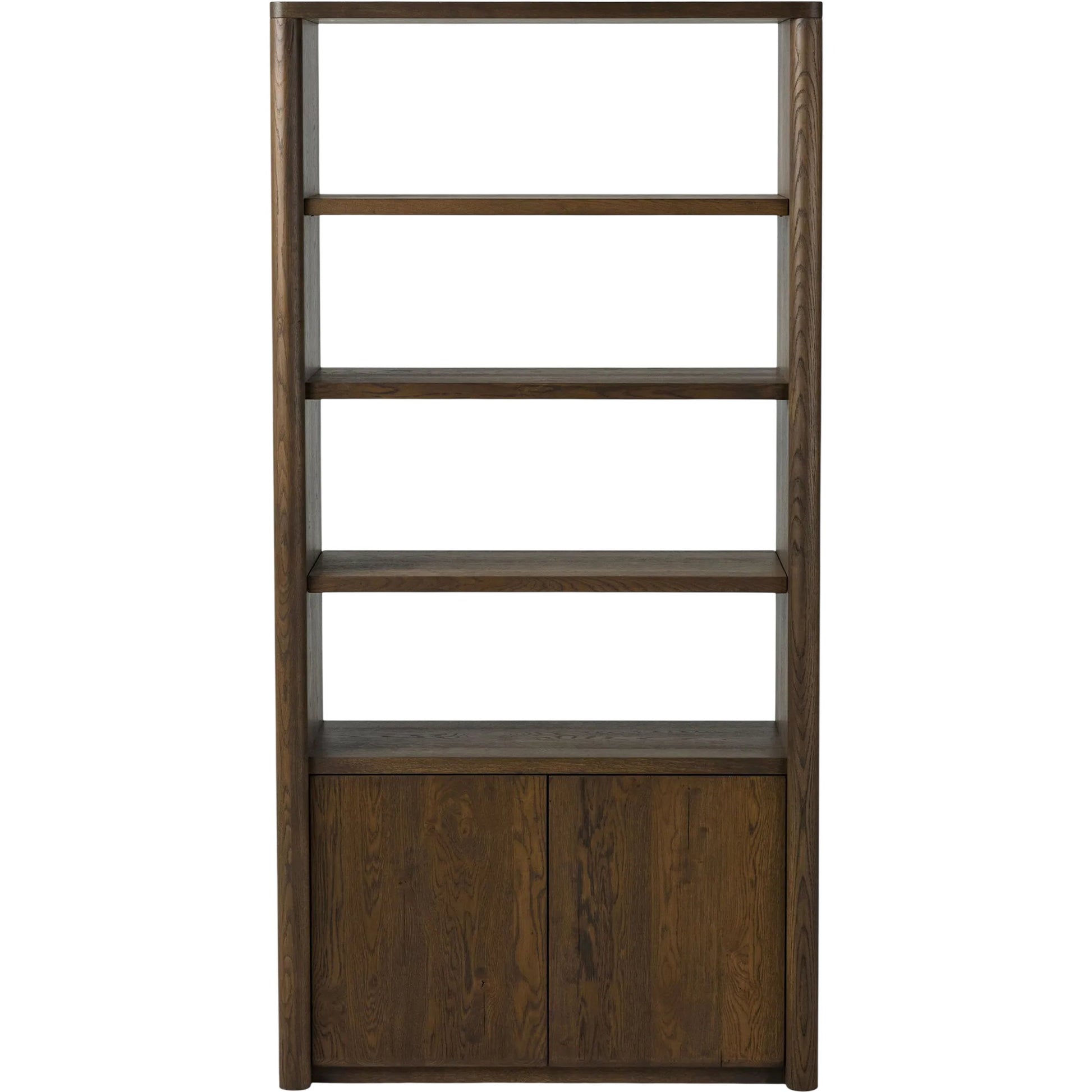 Arthur Bookcase by Four Hands in tobacco oak, tobacco oak veneer. Made from solid oak, oak veneer in a transitional style.