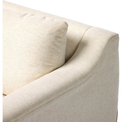 Ulla Sleeper Sofa by Four Hands in crypton nomad snow, warm ash. Made from 92% polyester, 8% flax/linen, solid ash in a unique style.